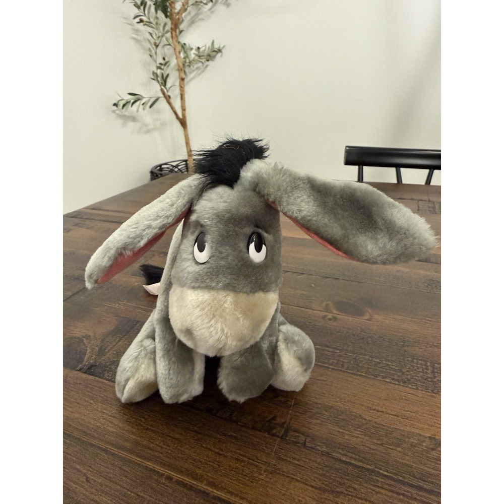 Vintage Winnie the Pooh Eeyore Plush Stuffed Animal Walt Disney 6.5" EUC